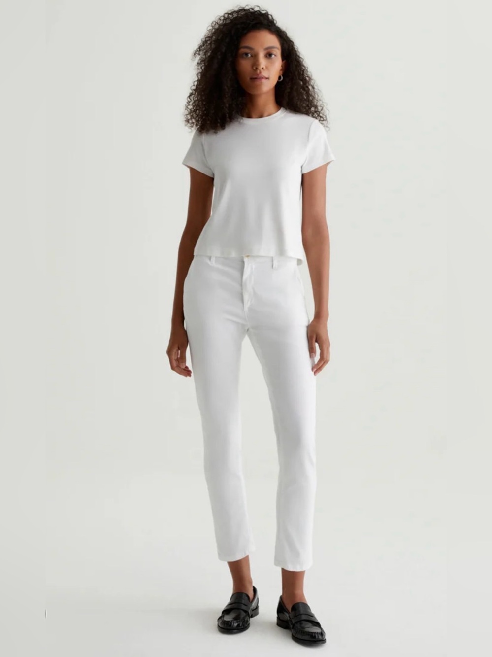 AG Adriano Goldschmied The Caden Tailored Trouser White 25 NWT | Slim Chino - Picture 1 of 16